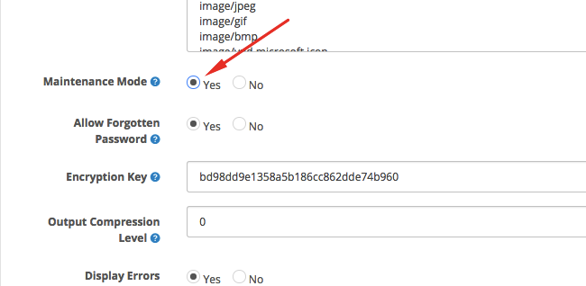 Cart  2 Maintenance Mode