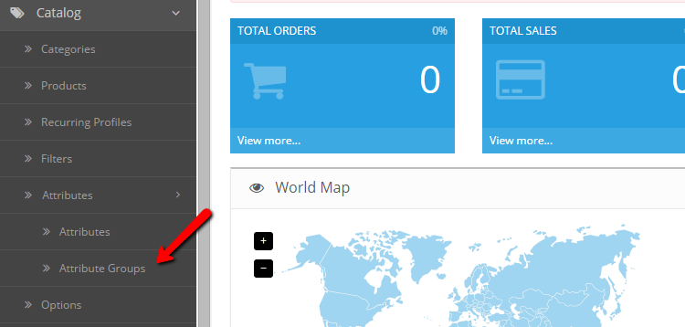 Cart  2 Attribute Groups